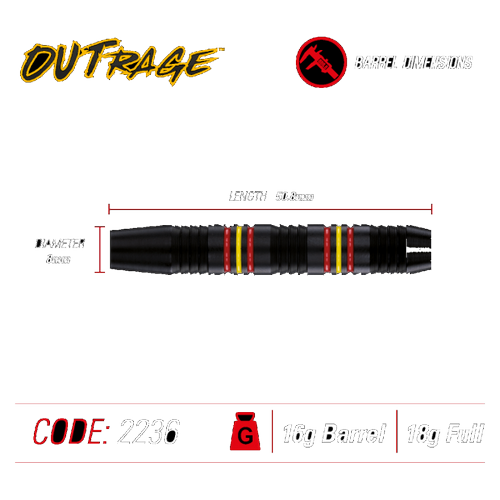 Šipky soft Winmau Outrage 18g style2