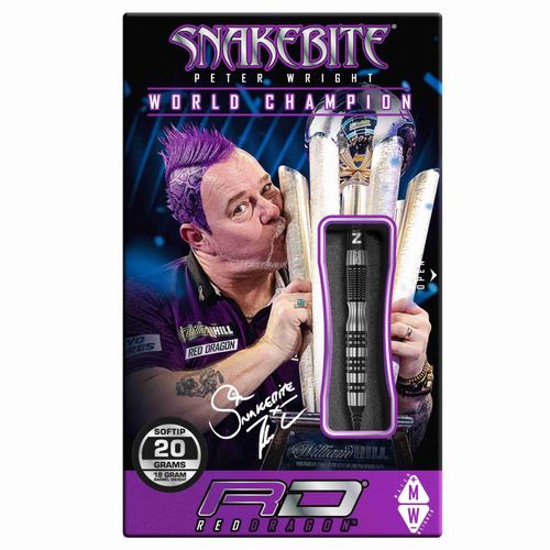 Red Dragon šipky soft Peter Wright Snakebite Black Racer 20g