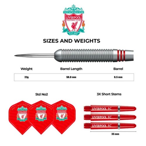 Mission Šipky Steel Football - FC Liverpool - Official Licensed LFC - 22g