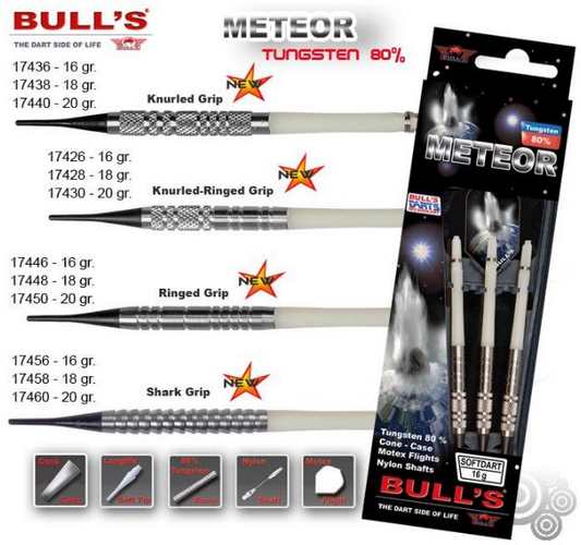 Bull´s šipky meteor knurled grip 20gr. 17440