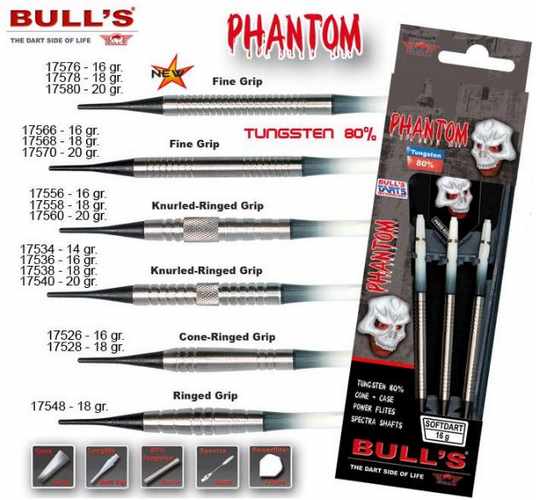 Bull´s Šipky Phantom Knurled-Ringed Grip 18gr. 17558