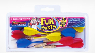 Harrows šipky fun darts steelové 9 ks
