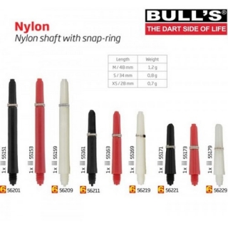 Násadky Nylon Bull´s extra krátké černé - extra short  55171